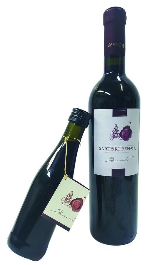 Sartori refosco liqueur and refosco with hand tied label